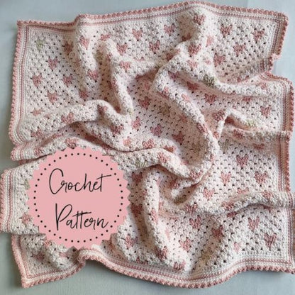 Granny heart baby blanket Crochet pattern
