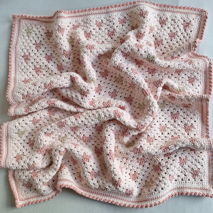 Granny heart baby blanket Crochet pattern