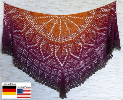 "Elomina" pattern: a beautiful crocheted shawl