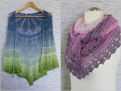 "Elomina" pattern: a beautiful crocheted shawl
