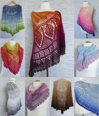 "Elomina" pattern: a beautiful crocheted shawl