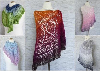 "Elomina" pattern: a beautiful crocheted shawl
