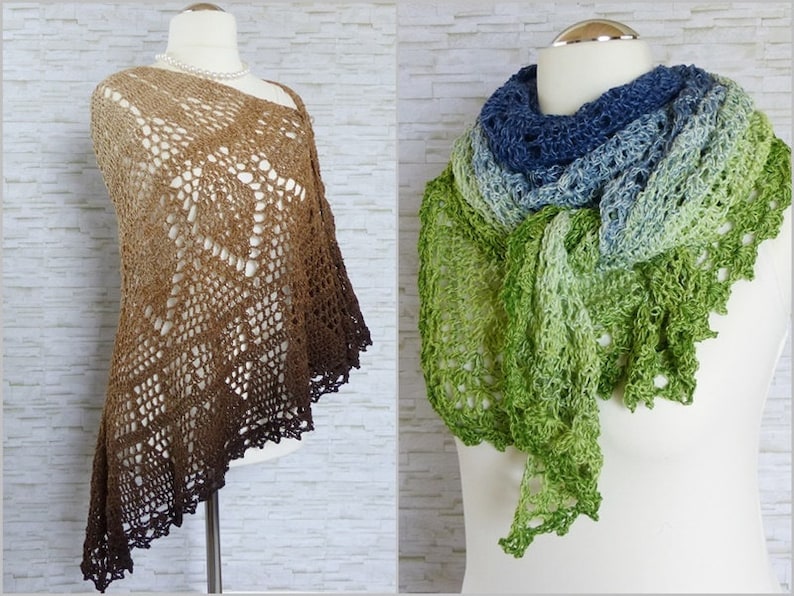 "Elomina" pattern: a beautiful crocheted shawl