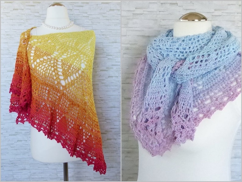 "Elomina" pattern: a beautiful crocheted shawl