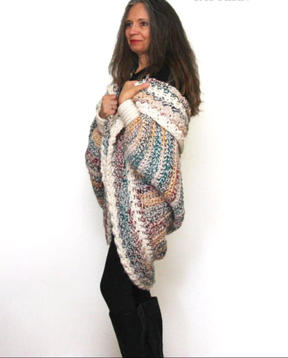 Easy Crochet Pattern Luxe Oversized Shrug Cardigan