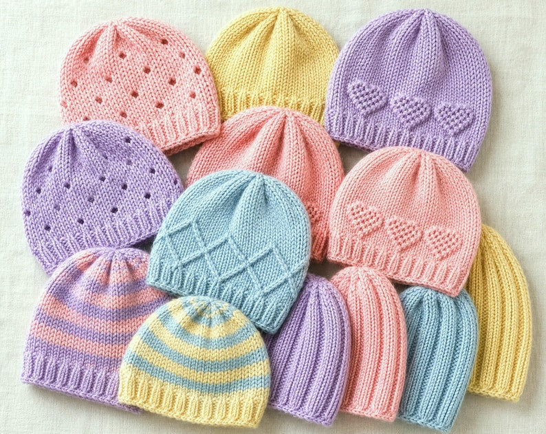 Knitting Pattern PDF Preemie Hats