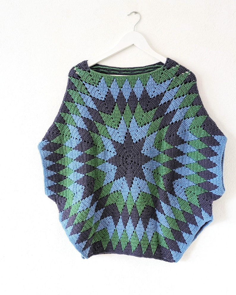 StarOver Crochet Poncho Pattern