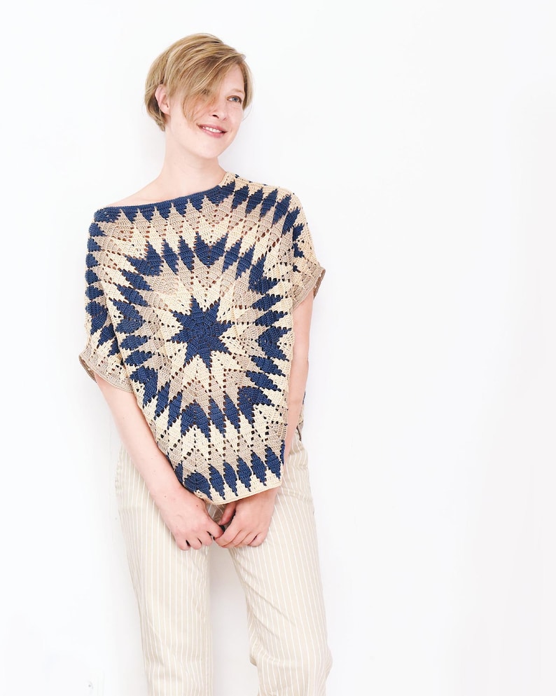 StarOver Crochet Poncho Pattern
