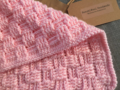 Crochet Blanket Basketweave/Waffle Pattern
