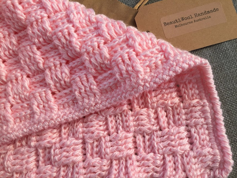 Crochet Blanket Basketweave/Waffle Pattern