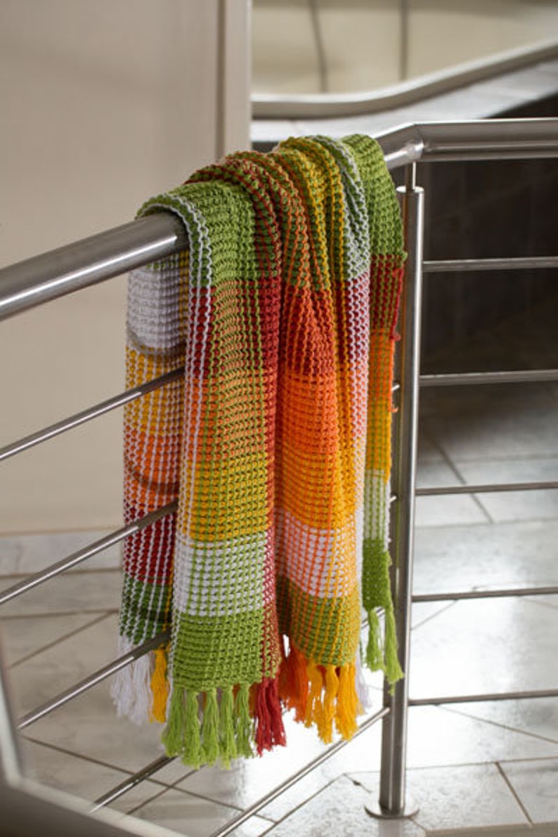 Easy Gingham Crochet Blanket Pattern