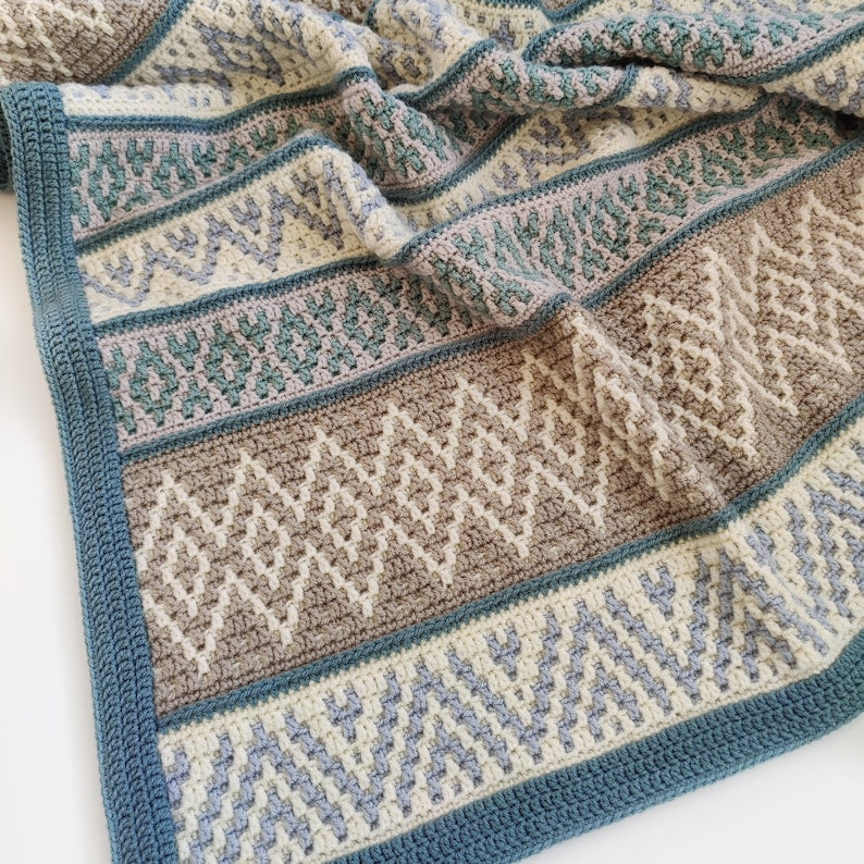 Crochet pattern Sea Crystals Blanket