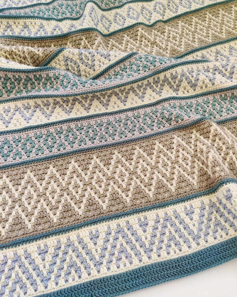 Crochet pattern Sea Crystals Blanket