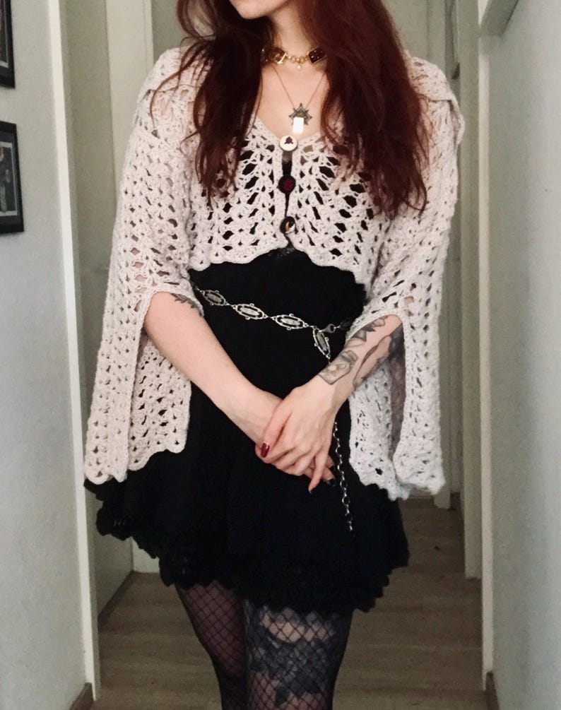 THE CRYPTKEEPERS CARDIGAN -Crochet Pattern