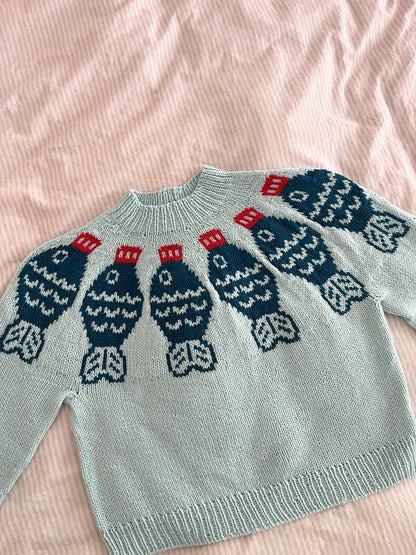 Sushi Sweater Top Down Yoke Knitting Pattern