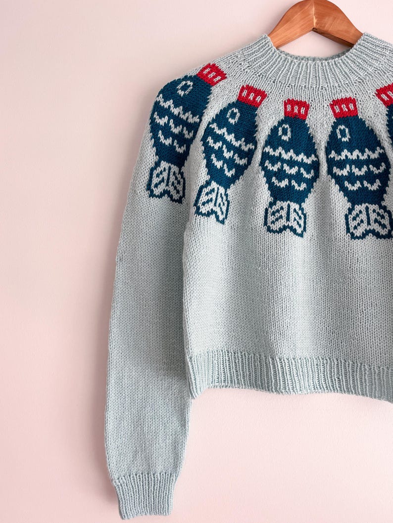 Sushi Sweater Top Down Yoke Knitting Pattern
