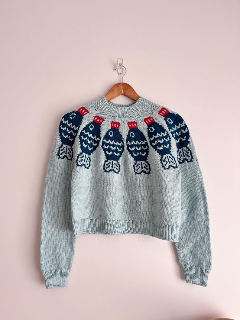 Sushi Sweater Top Down Yoke Knitting Pattern
