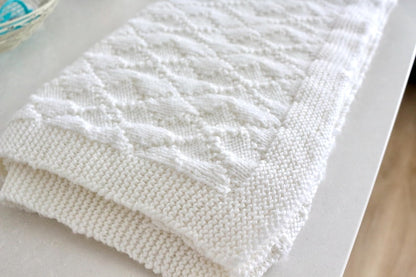 Neutral Baby Blanket Knitting Pattern