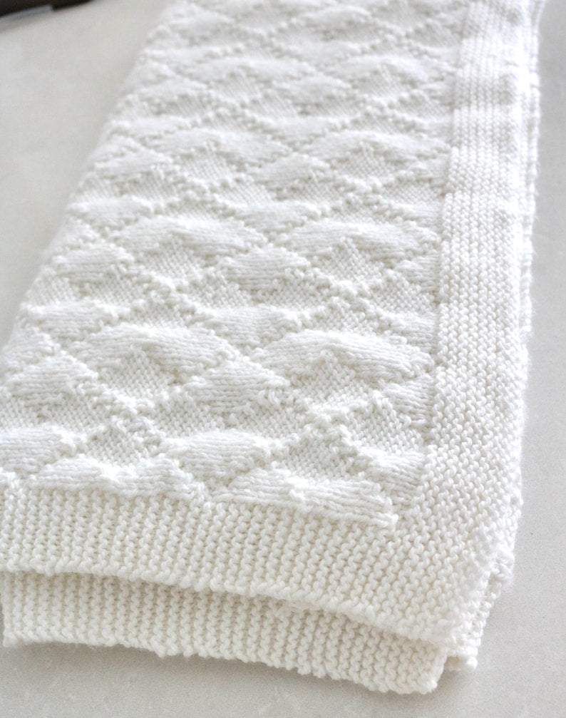 Neutral Baby Blanket Knitting Pattern