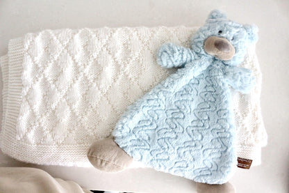 Neutral Baby Blanket Knitting Pattern