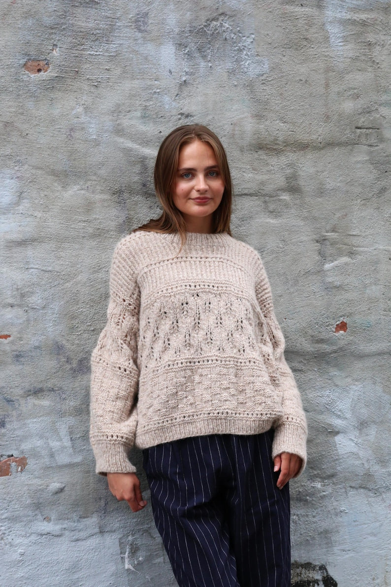 Drop Shoulder Sweater Knitting Pattern