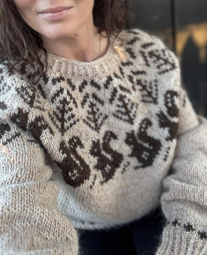 Knitting Pattern for a Squirrel Motif Sweater