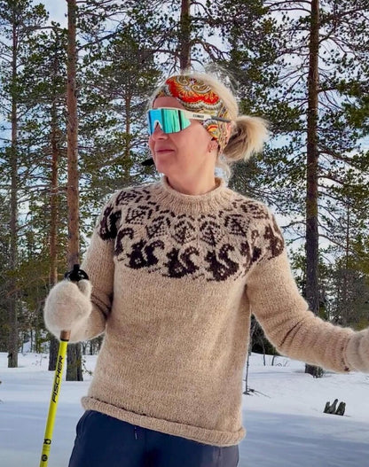 Knitting Pattern for a Squirrel Motif Sweater