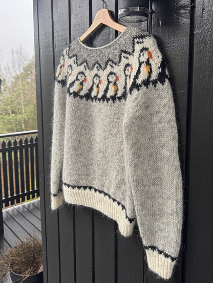 Knitting Pattern for a Puffin Motif Sweater