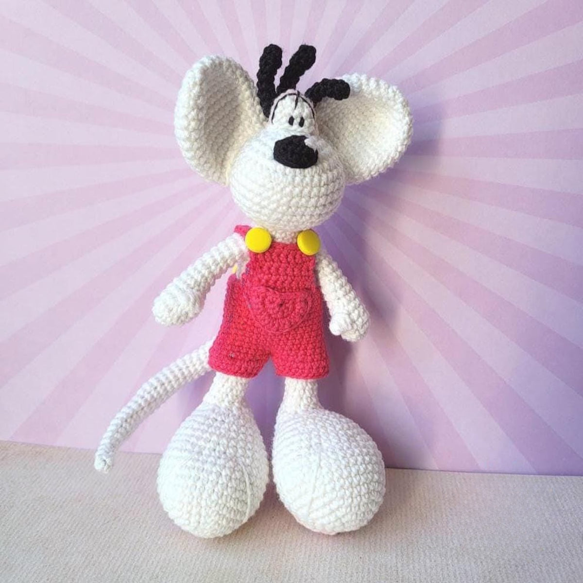 MOUSE in Dungarees AMIGURUMI CROCHET pattern