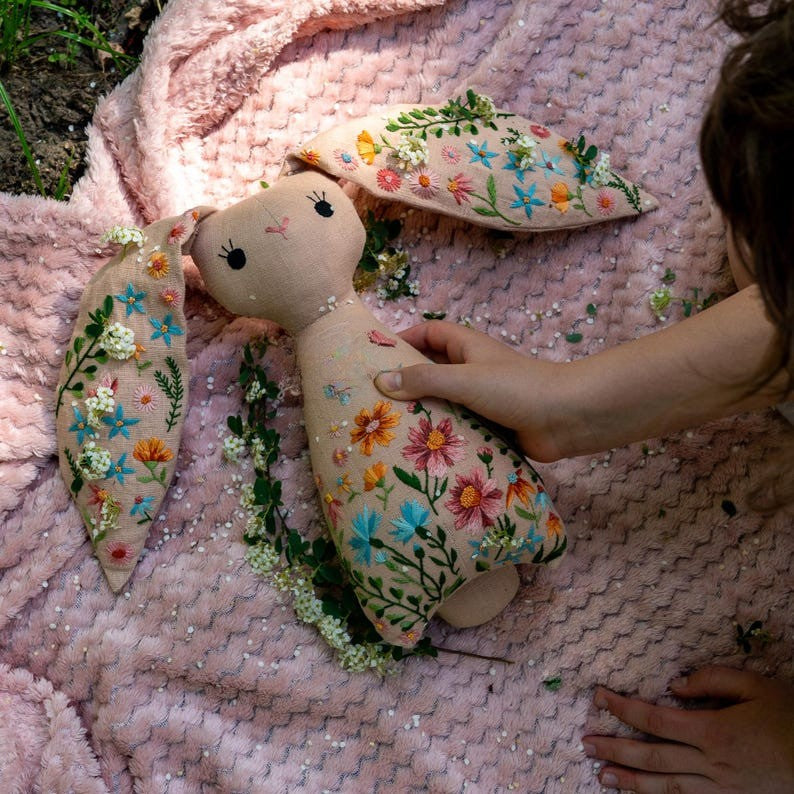Embroidered Bunny Sewing Pattern
