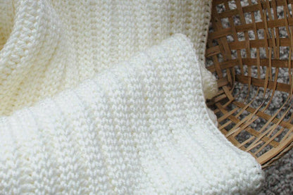 Knit-Look Crochet Blanket pattern