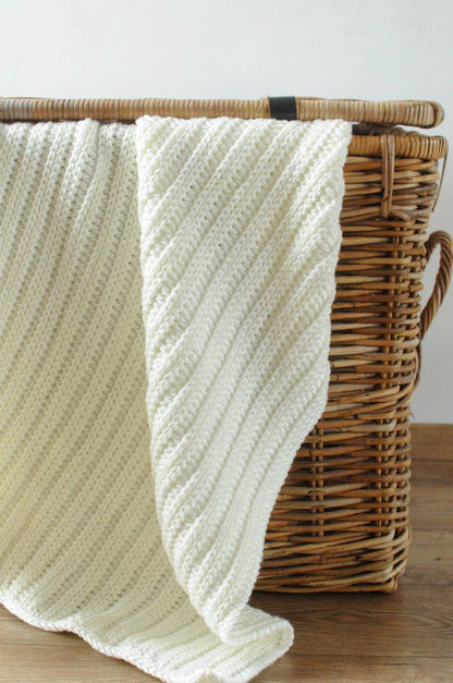 Knit-Look Crochet Blanket pattern