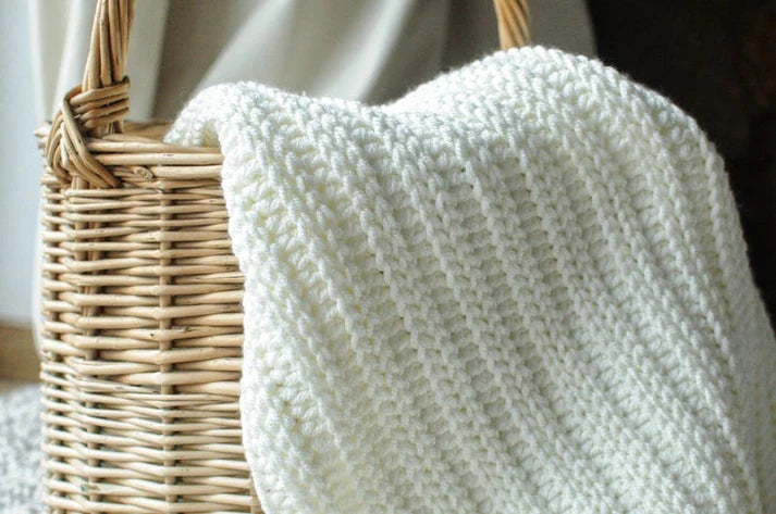 Knit-Look Crochet Blanket pattern