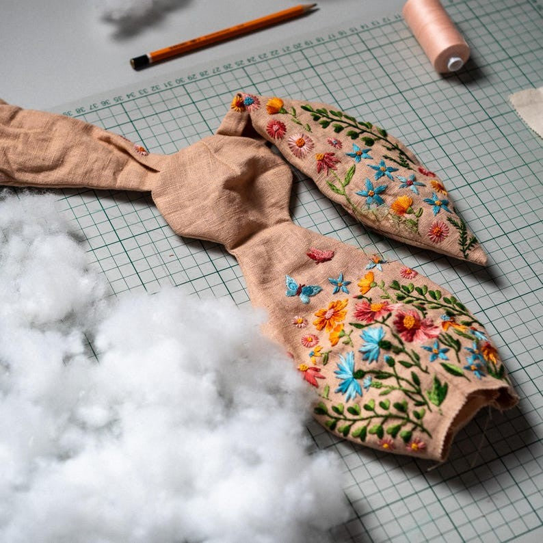 Embroidered Bunny Sewing Pattern