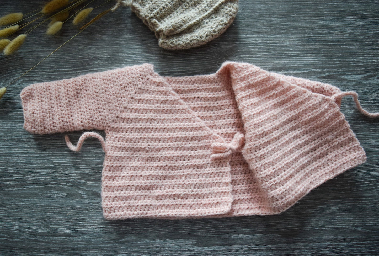 Kimono Style Baby Cardigan Crochet Pattern