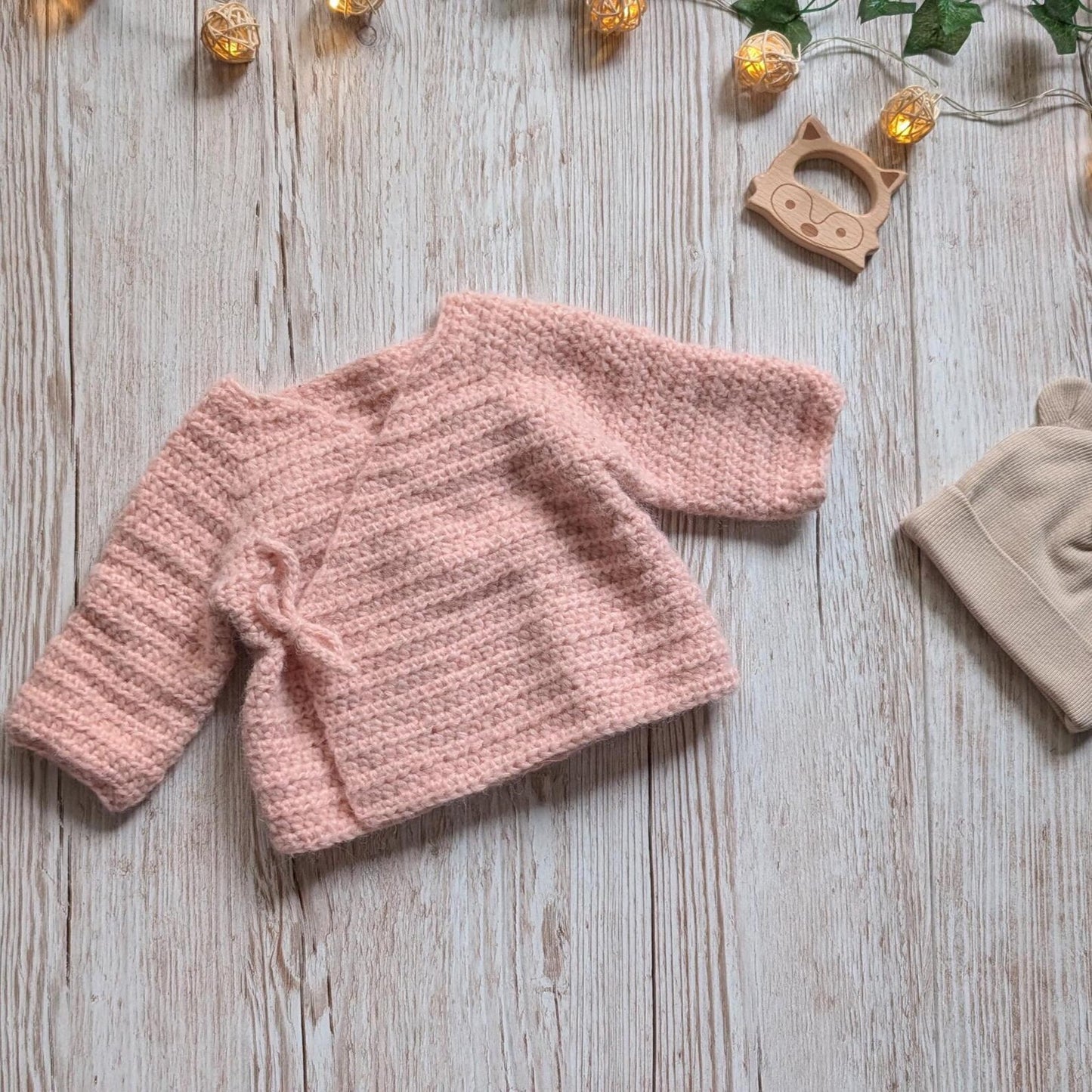 Kimono Style Baby Cardigan Crochet Pattern
