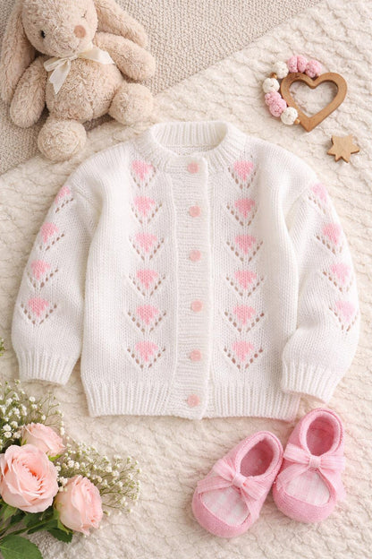 Knitted Heart Cardigan Pattern