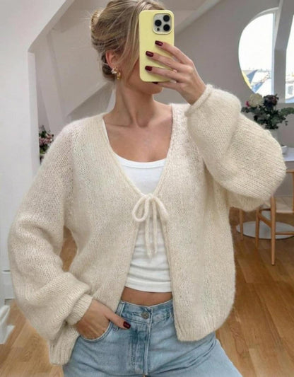 Knitted Bow Cardigan Pattern