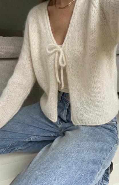 Knitted Bow Cardigan Pattern
