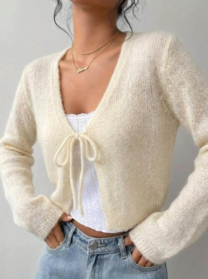 Knitted Bow Cardigan Pattern