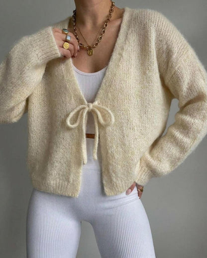 Knitted Bow Cardigan Pattern