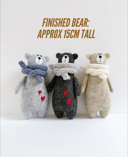 Embroidered Bears Sewing Pattern