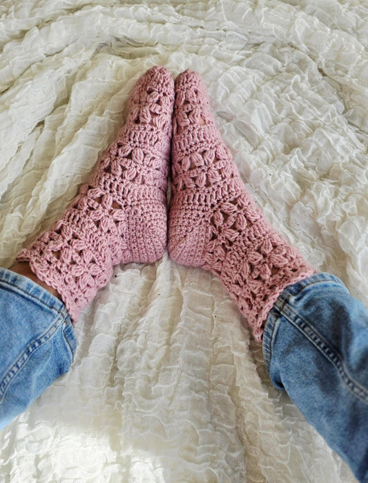 Romantic Crochet Socks Pattern